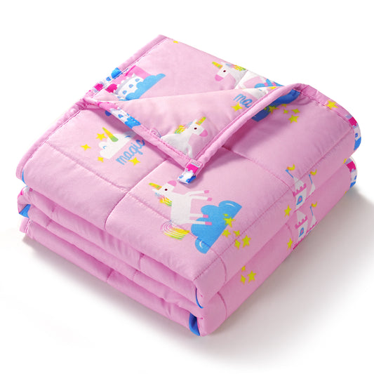 Sivio Kids Weighted Blanket - 5 lb, 36 x 48 in, Light Pink