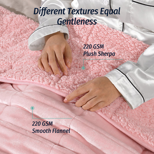 Sivio Weighted Blanket for Adults -12 lbs, 48 × 72 in Pink