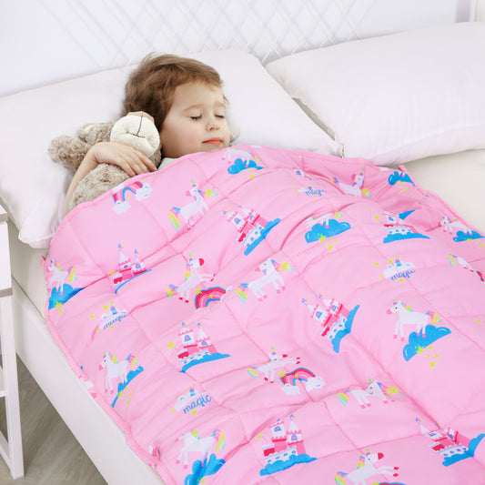 Sivio Kids Weighted Blanket - 5 lb, 36 x 48 in, Light Pink