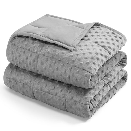 Sivio Adults Minky Heavy Blanket -15 lbs, 48 × 72 in Gray