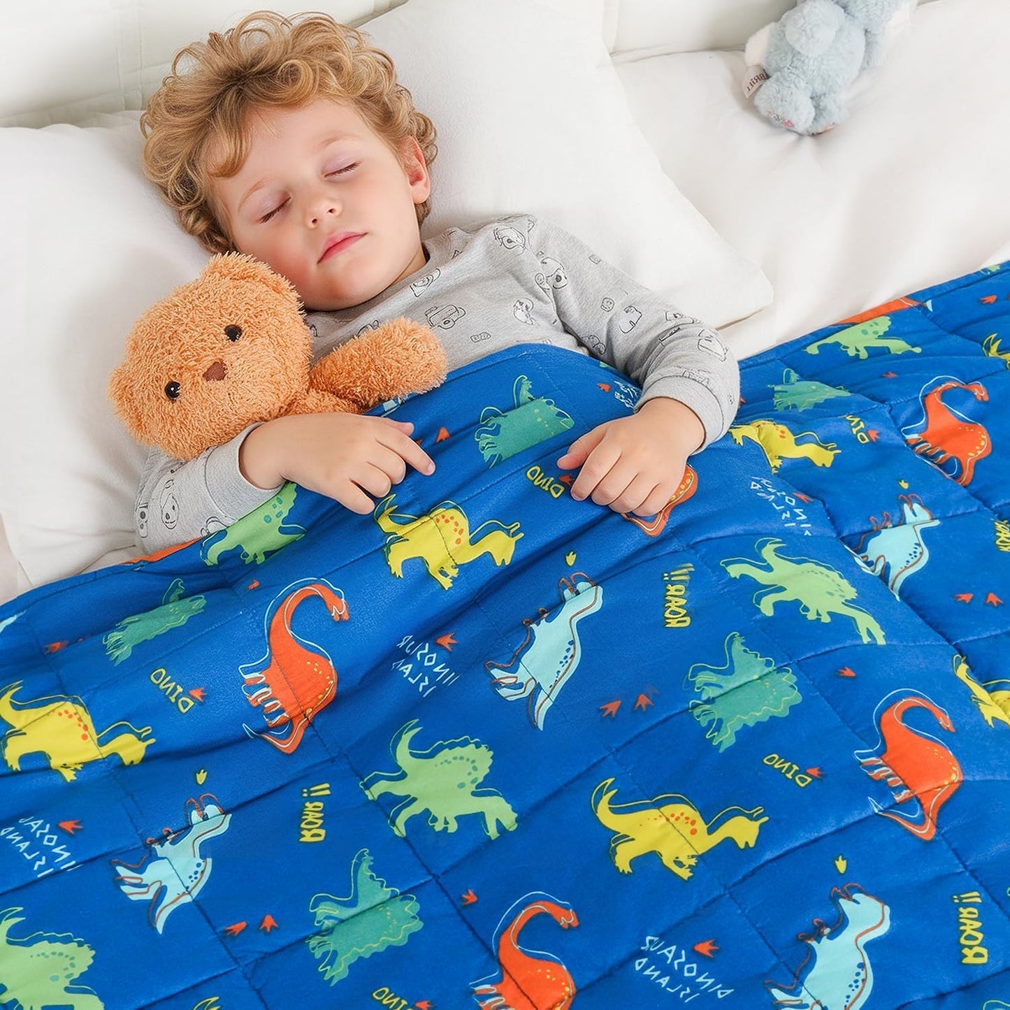 Sivio Kids Weighted Blanket - 5 lb, 36 x 48 in, Light Blue