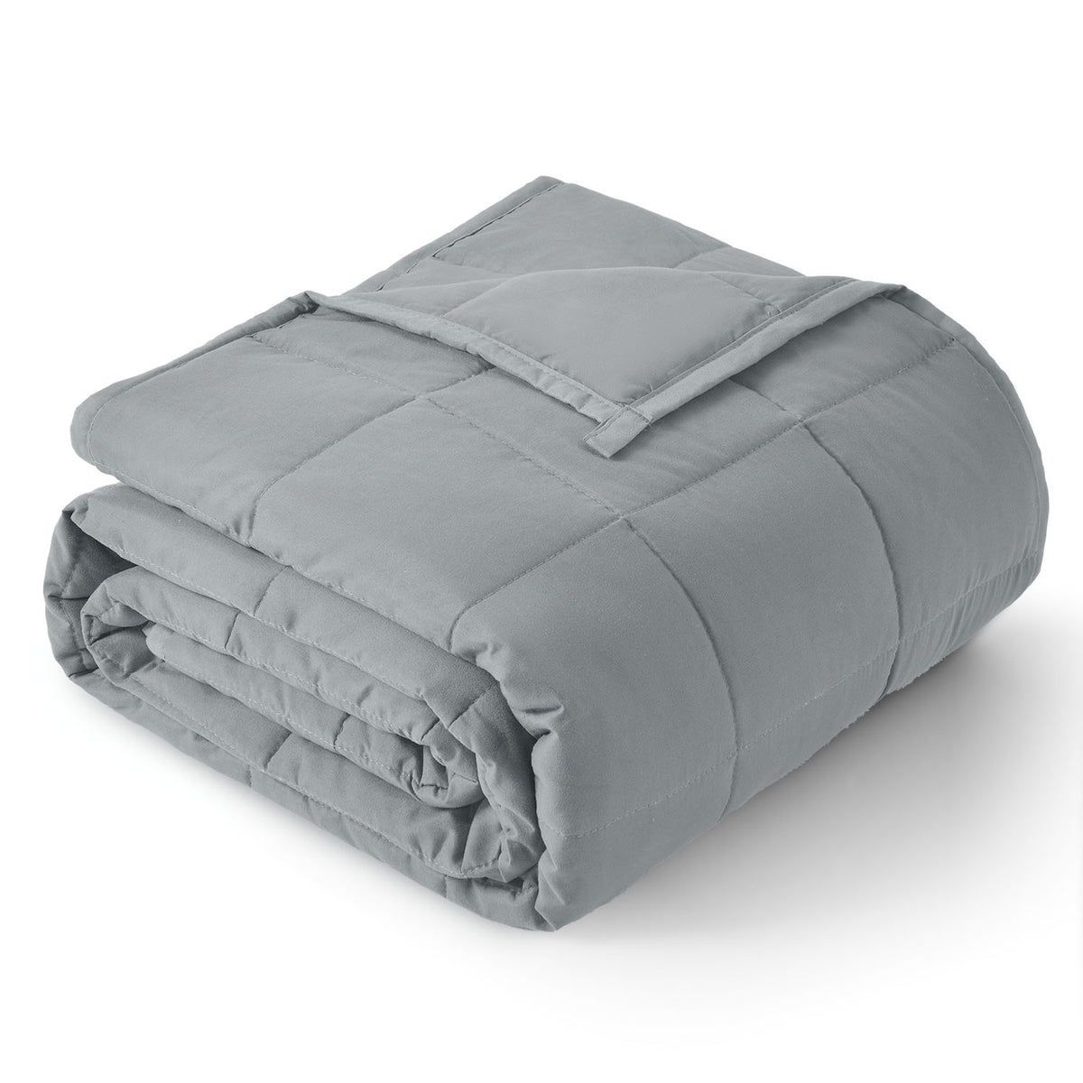 Sivio Adults Microfiber Weighted Blanket -15 lbs, 60 × 80 in Light Gray