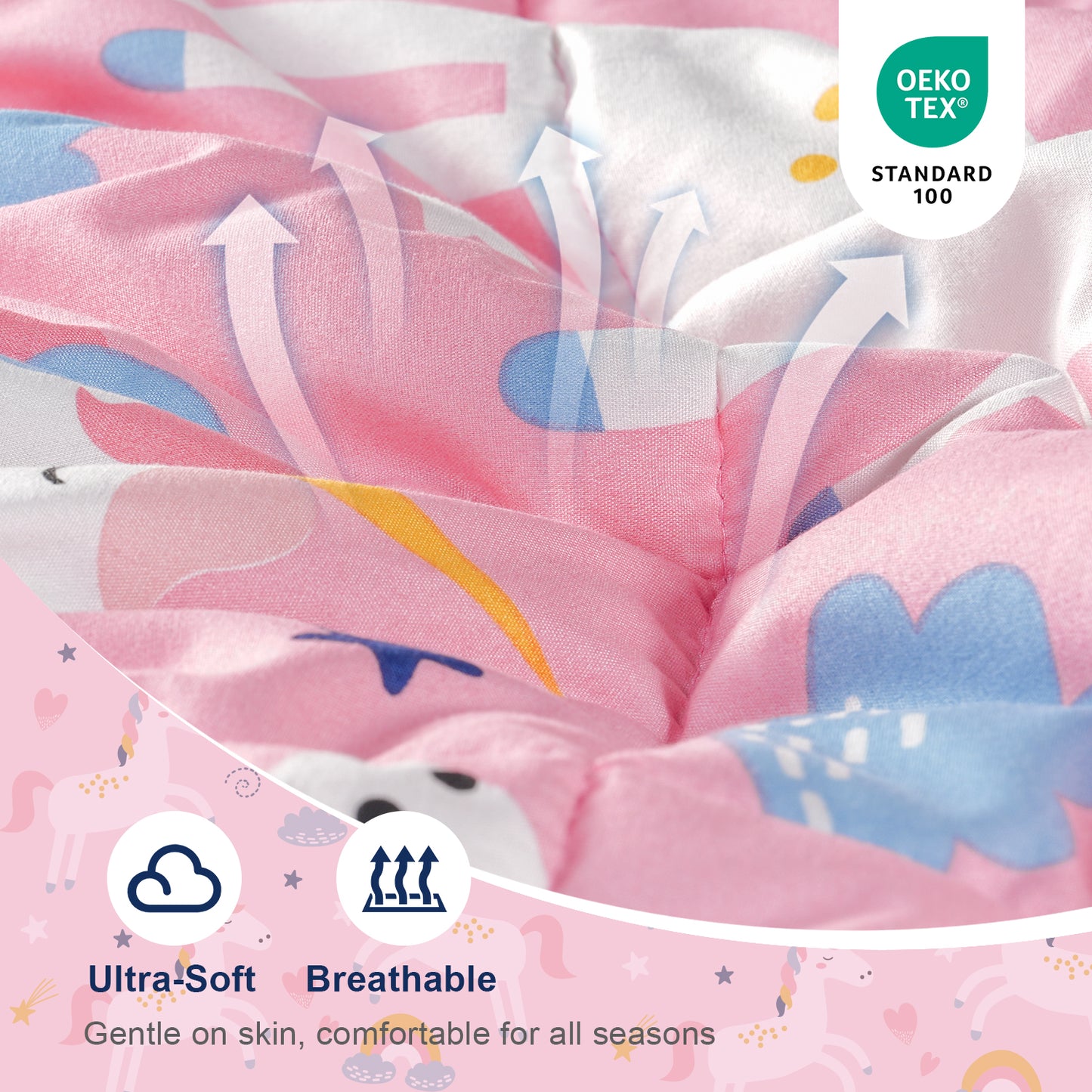 Sivio Kids Weighted Blanket - 3 lb, 36 x 48 in, Pink