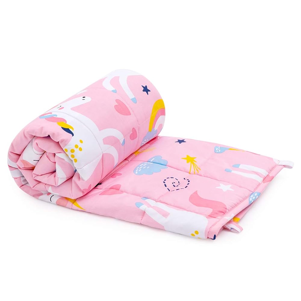 Kids Weighted Blanket 100% Cotton - 5 lb, 36 × 48 in Pink
