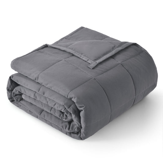 Sivio Adults Microfiber Weighted Blanket -15 lbs, 48 × 72 in Gray