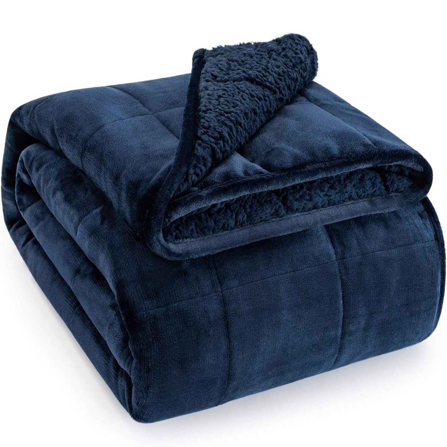 Sivio Weighted Blanket for Adults -20 lbs, 60 × 80 in Navy Blue