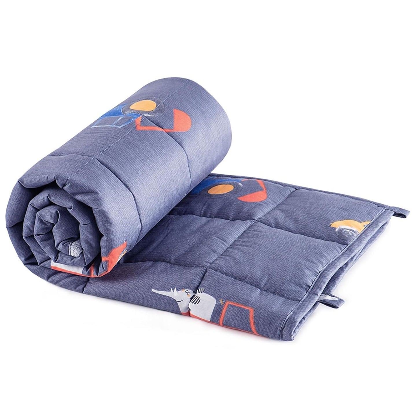 Kids Weighted Blanket 100% Cotton - 5 lb, 36 × 48 in  Blue Car