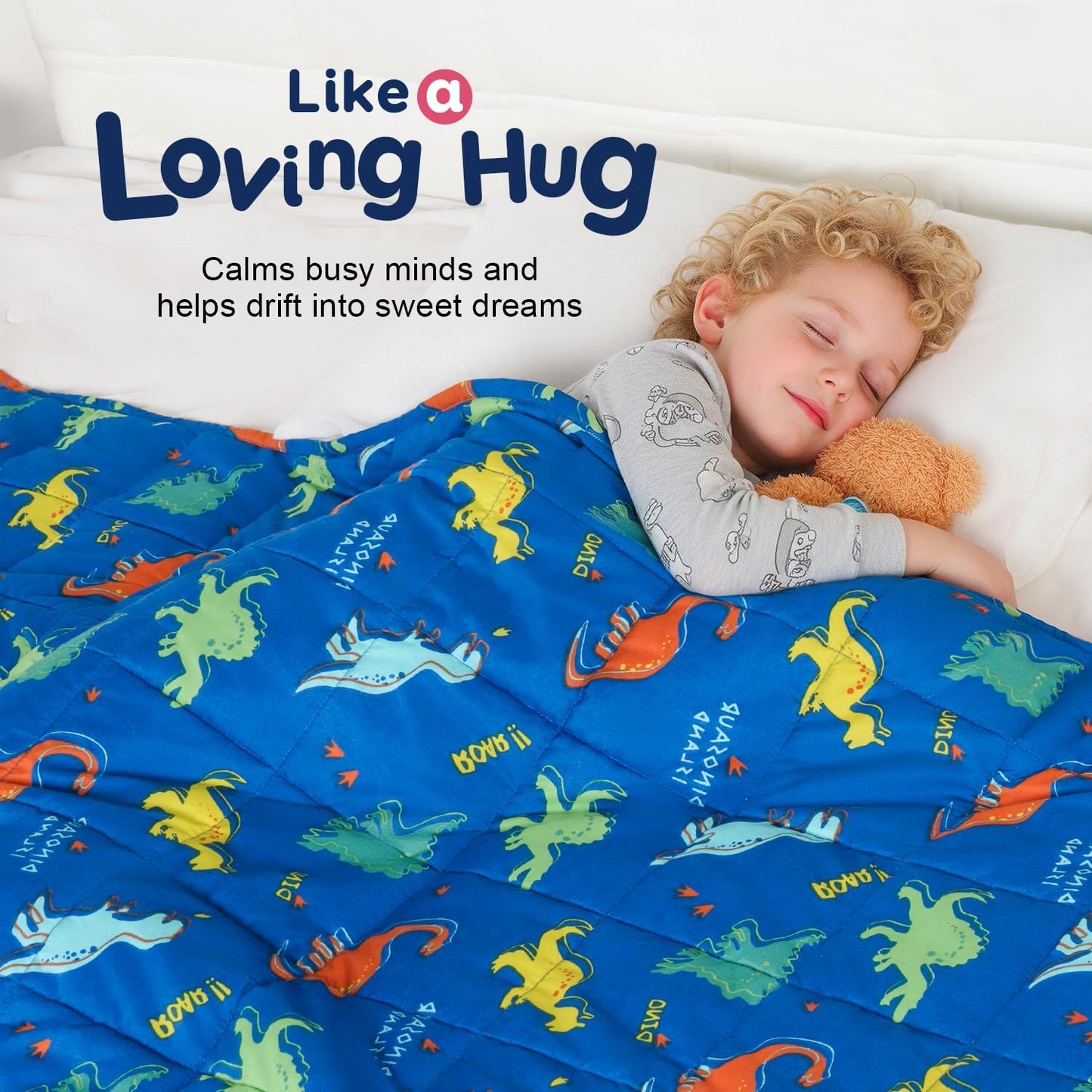 Sivio Kids Weighted Blanket - 5 lb, 36 x 48 in, Light Blue