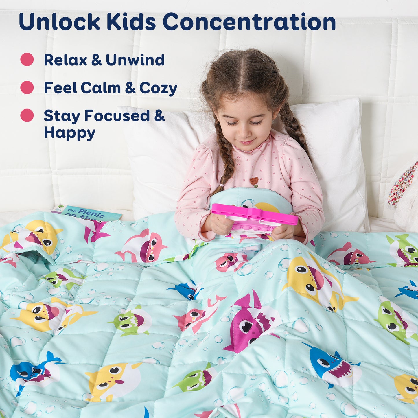 Sivio Kids Weighted Blanket - 5 lb, 36 x 48 in, Green
