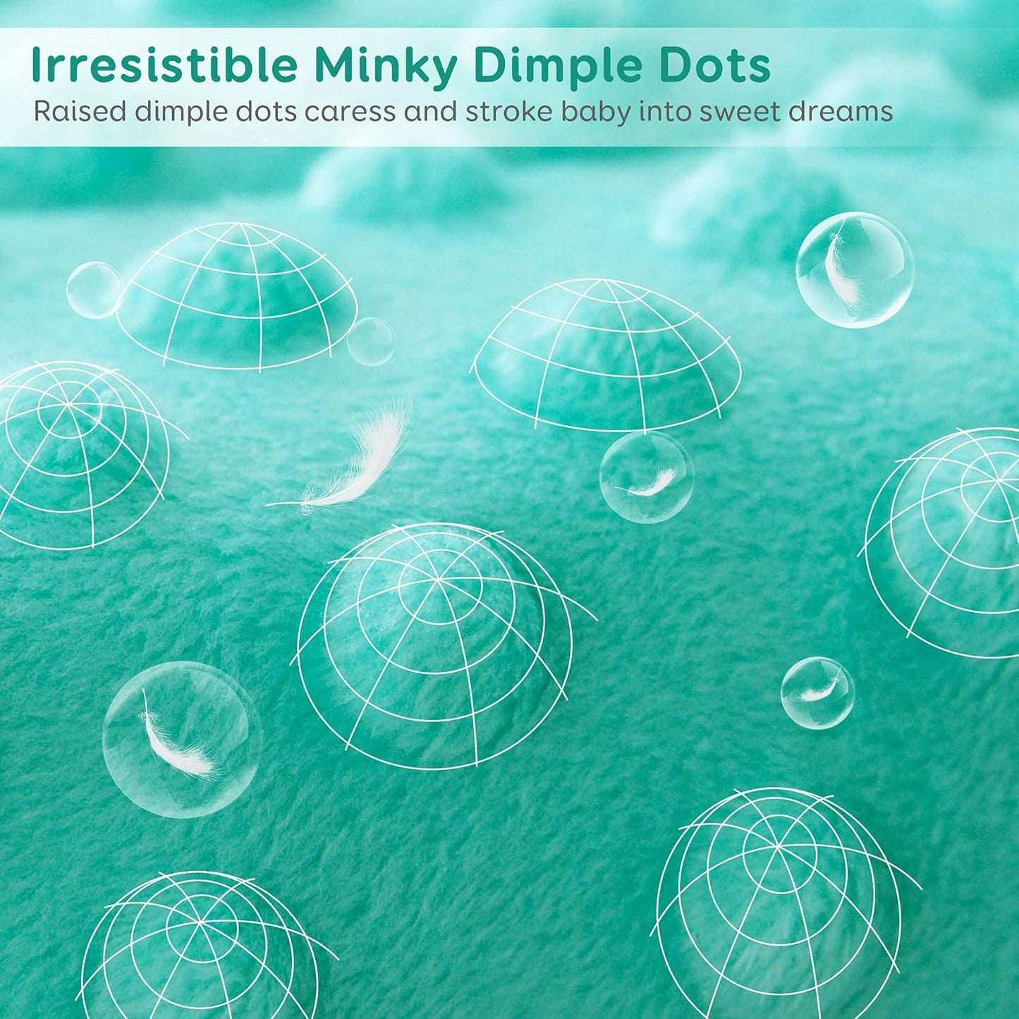 Sivio Crystal Velvet & Minky Dots Weighted Blanket for Kids - 3lb, 36 × 48 in Green