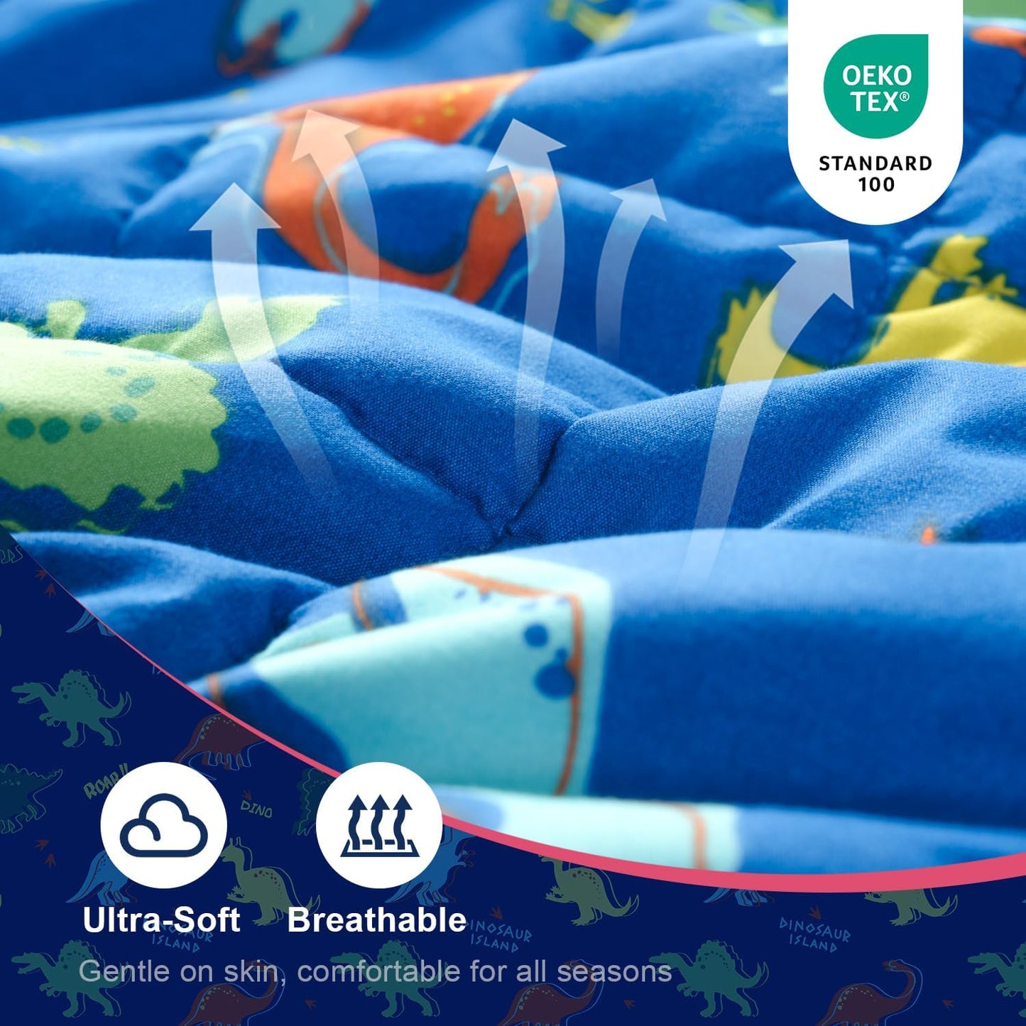 Sivio Kids Weighted Blanket - 5 lb, 36 x 48 in, Light Blue