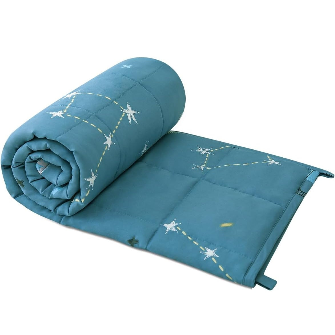 Kids Weighted Blanket 100% Cotton - 3 lb, 36 × 48 in  Blue Starry Sky