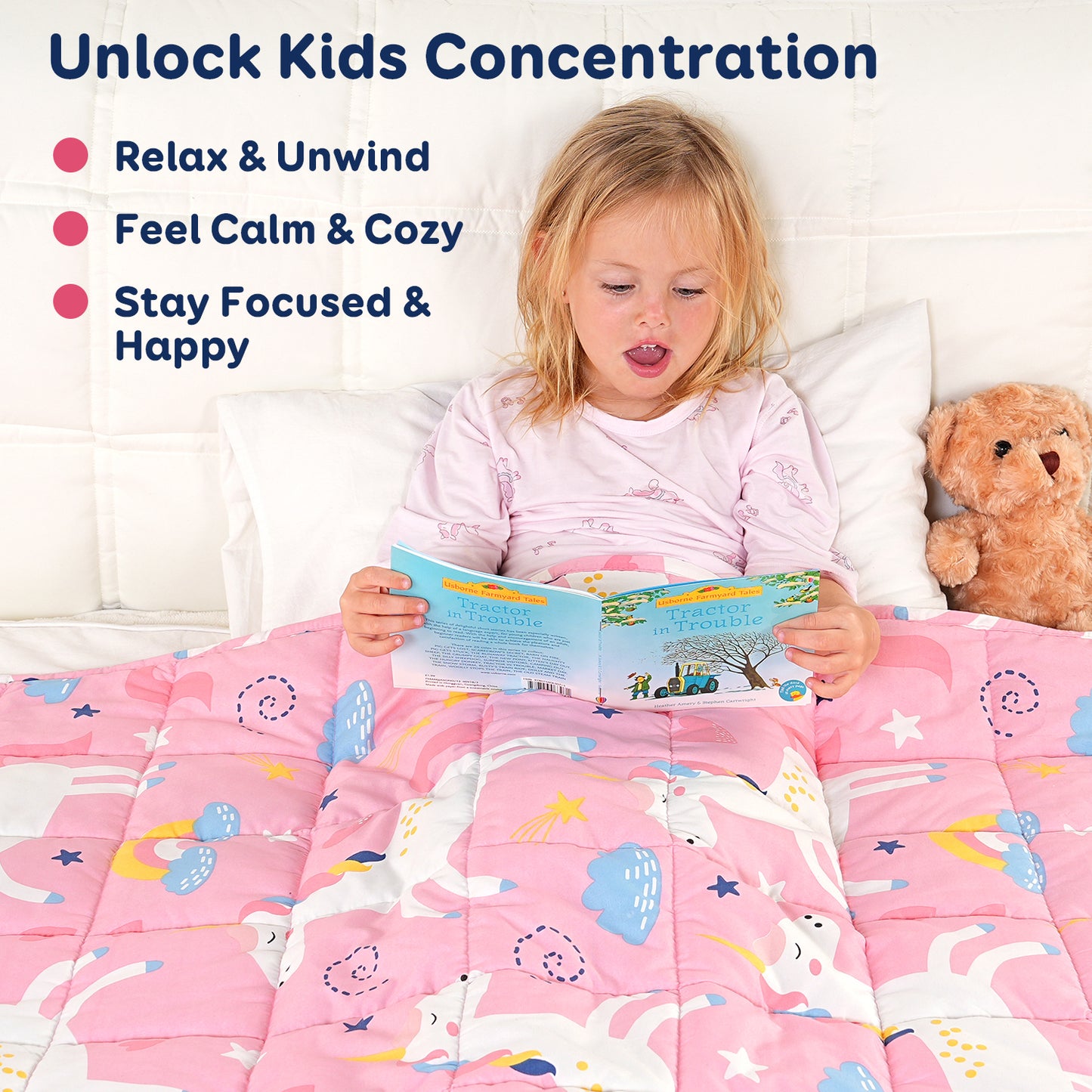 Sivio Kids Weighted Blanket - 3 lb, 36 x 48 in, Pink