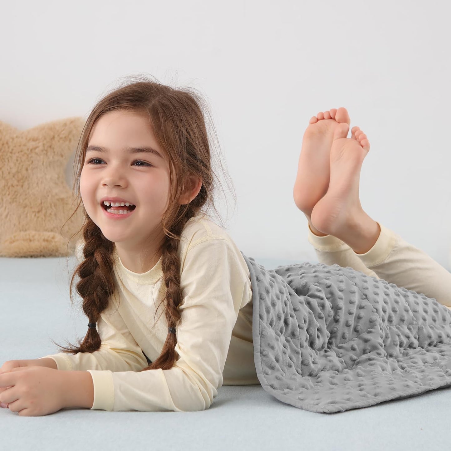 Weighted Lap Blanket - Grey, 2 lb, 20 x 30 in