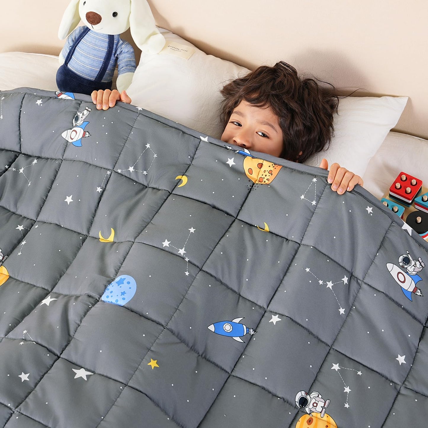 Kids Weighted Blanket - 3 lb, 36 x 48 in, Grey