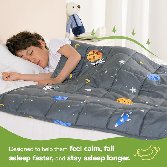 Kids Weighted Blanket - 3 lb, 36 x 48 in, Grey