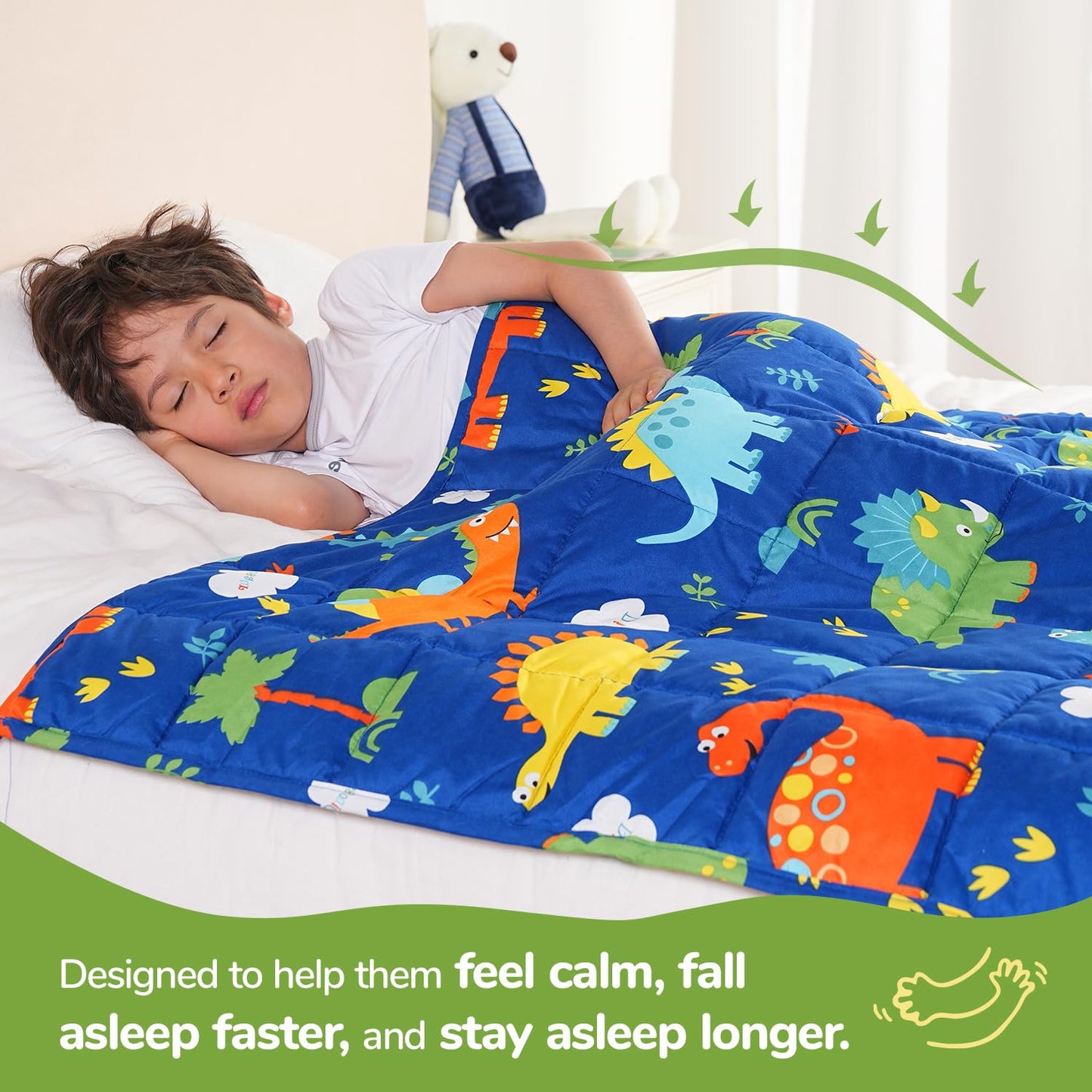 Kids Weighted Blanket - 5 lb, 36 x 48 in, Blue